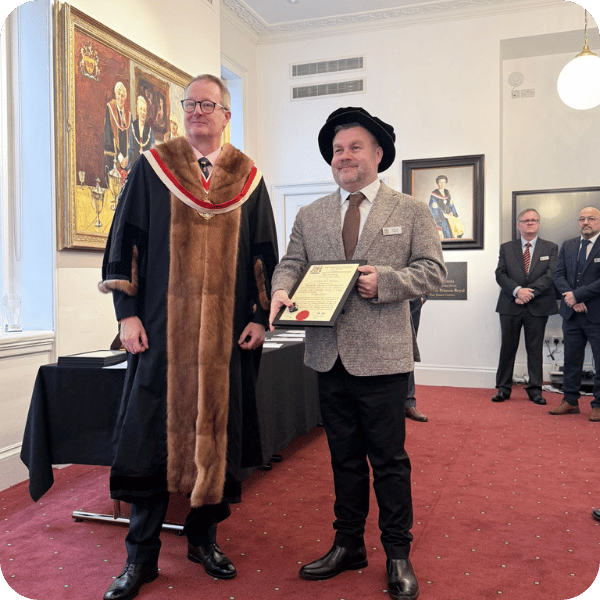 Celebrating Steve Hale becoming a Freeman of The Worshipful Company of Carmen (1)