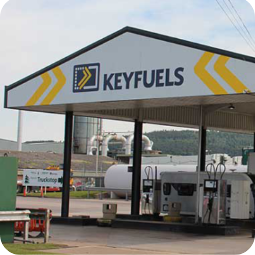 WHAT IS A FUEL CARD? Keyfuels commercial fuel station showing a business fuel card network location for HGVs, vans and fleet operators.