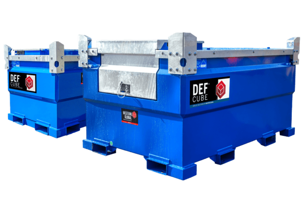 Western Global DEF Cube AdBlue  fuel tanks designed for the safe storage and dispensing of AdBlue® (DEF) for commercial vehicles, HGV fleets, agricultural machinery and construction equipment.